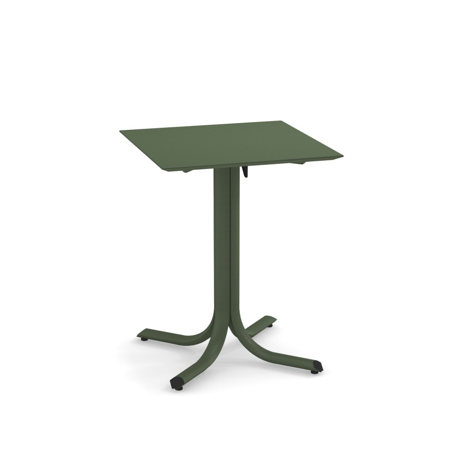 Tabelle EMU | Tavolo Pieghevole Da Giardino Bordo Basso 60X60 / Esterno In Acciaio - Collezione Table System