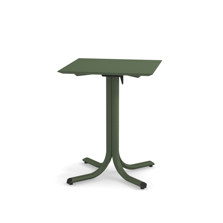 Tabelle EMU | Tavolo Pieghevole Da Giardino Bordo Basso 60X60 / Esterno In Acciaio - Collezione Table System