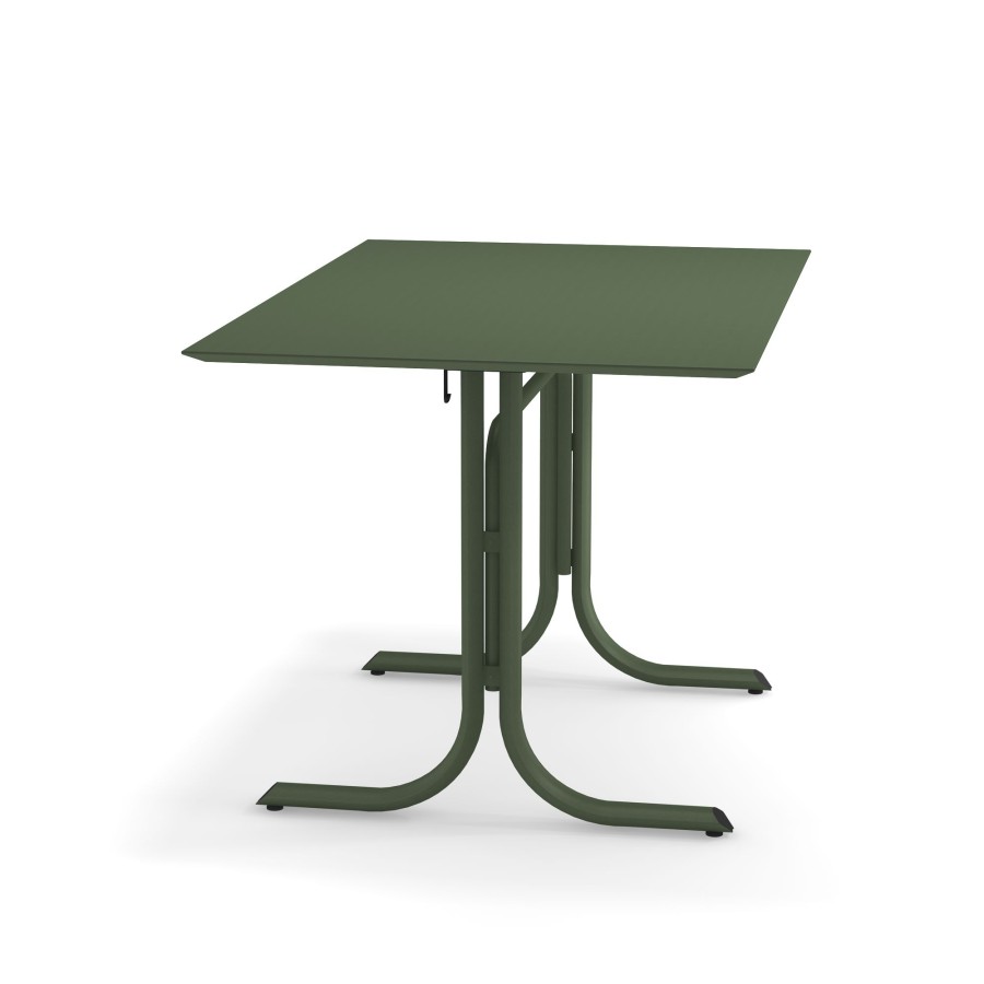 Tabelle EMU | Tavolo Pieghevole Da Giardino Bordo Basso 80X120 / Esterno In Acciaio - Collezione Table System