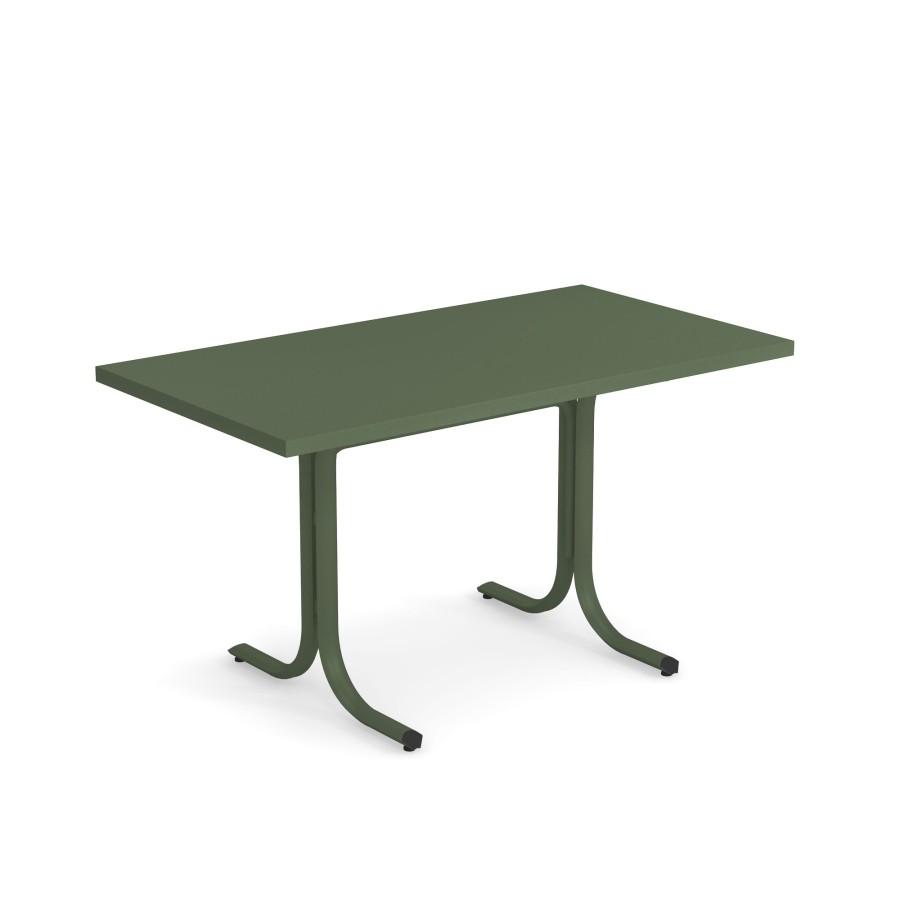 Tabelle EMU | Tavolo Bordo Quadrato Da Giardino 80X140 / Esterno In Acciaio - Collezione Table System