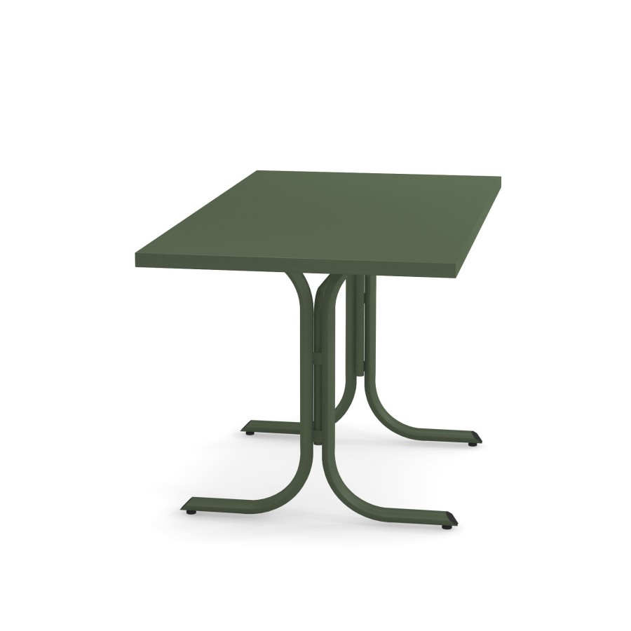 Tabelle EMU | Tavolo Bordo Quadrato Da Giardino 80X140 / Esterno In Acciaio - Collezione Table System