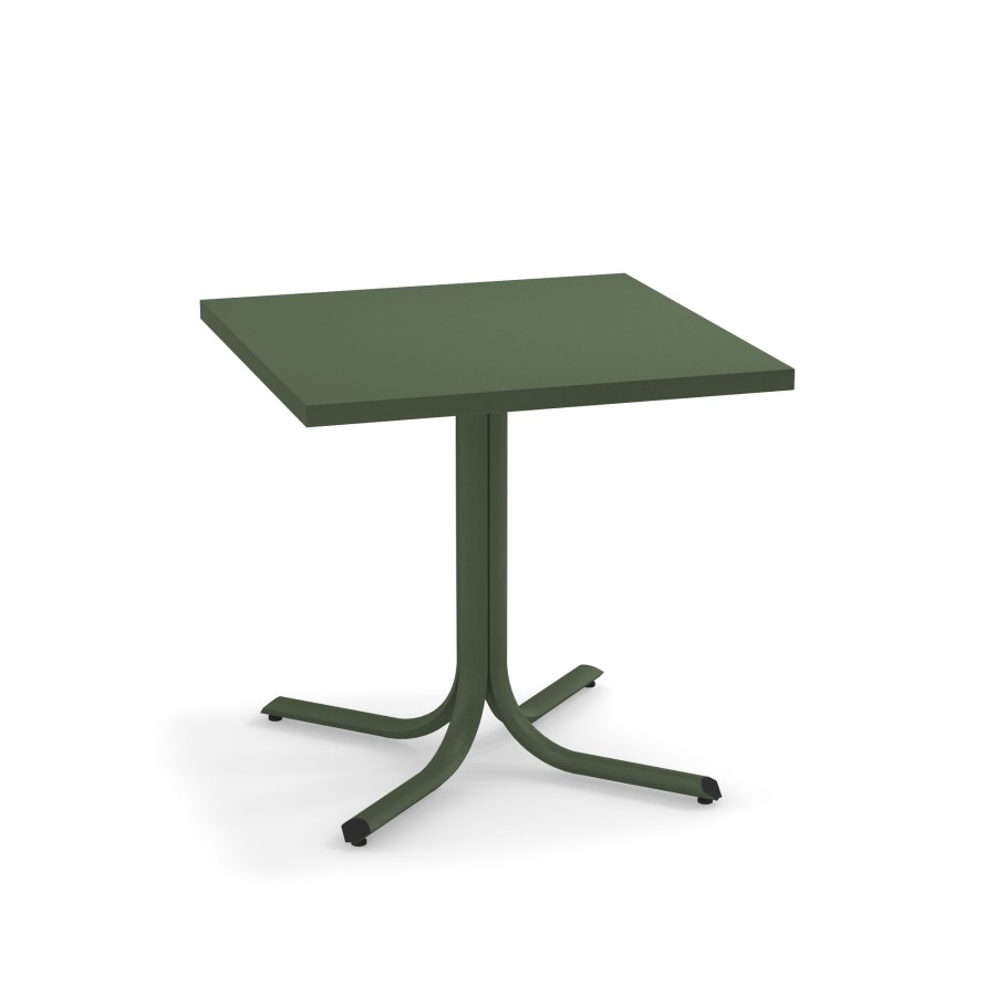 Tabelle EMU | Tavolo Pieghevole Da Giardino Bordo Quadrato 80X80 / Esterno In Acciaio - Collezione Table System