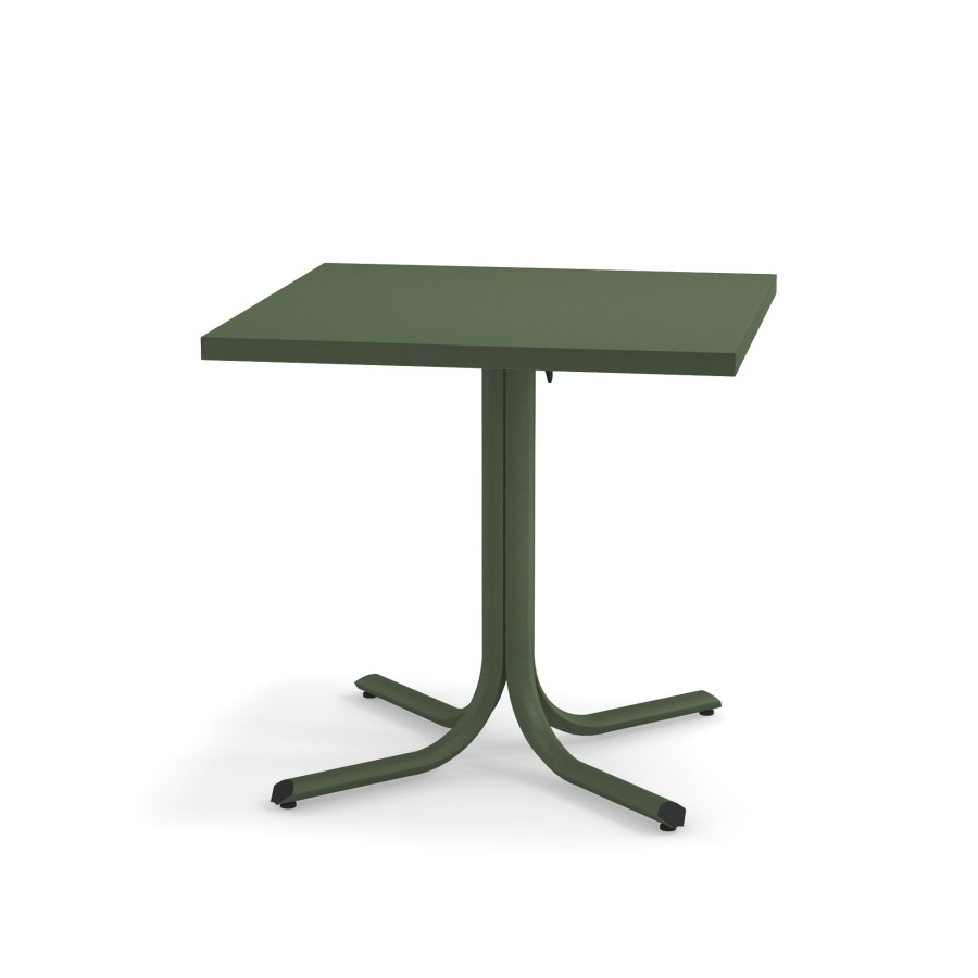 Tabelle EMU | Tavolo Pieghevole Da Giardino Bordo Quadrato 80X80 / Esterno In Acciaio - Collezione Table System