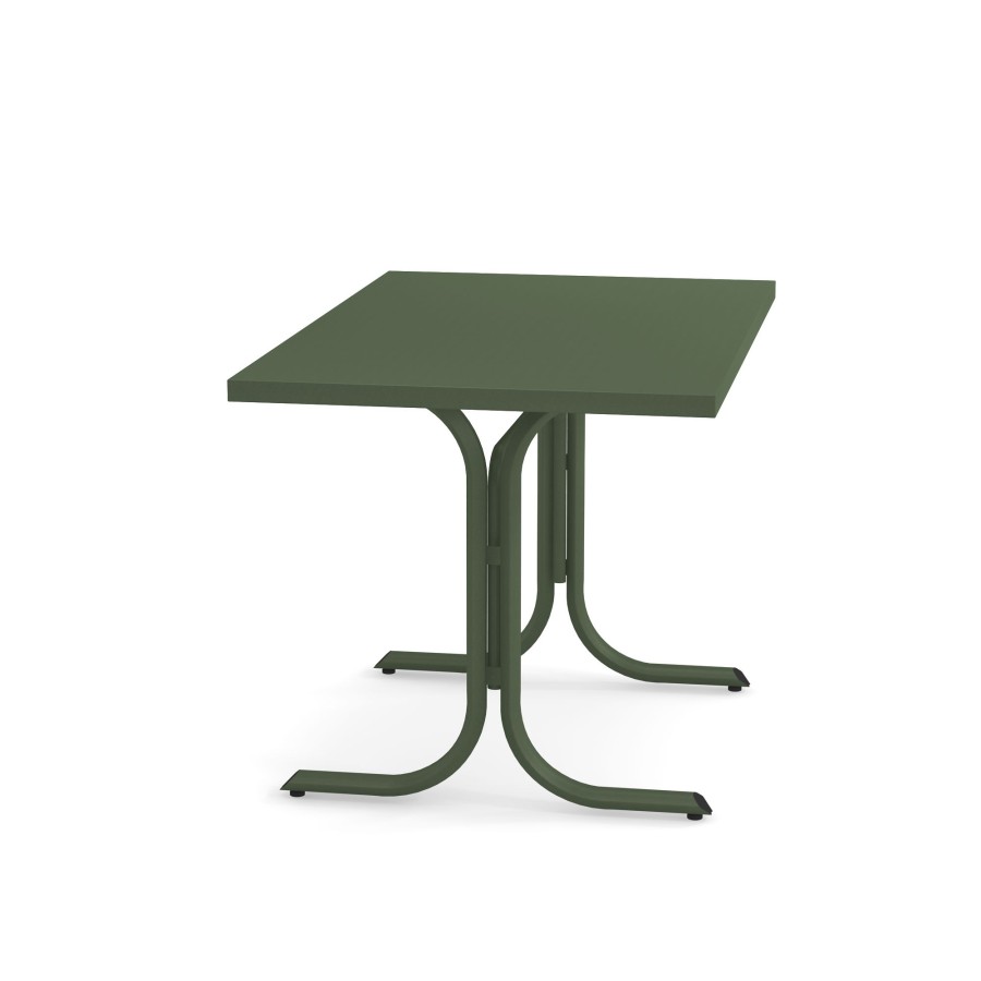 Tabelle EMU | Tavolo Bordo Quadrato Da Giardino 80X120 / Esterno In Acciaio - Collezione Table System