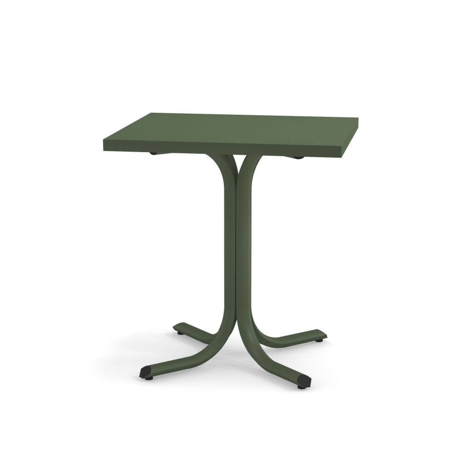 Tabelle EMU | Tavolo Bordo Quadrato Da Giardino 70X60 / Esterno In Acciaio - Collezione Table System