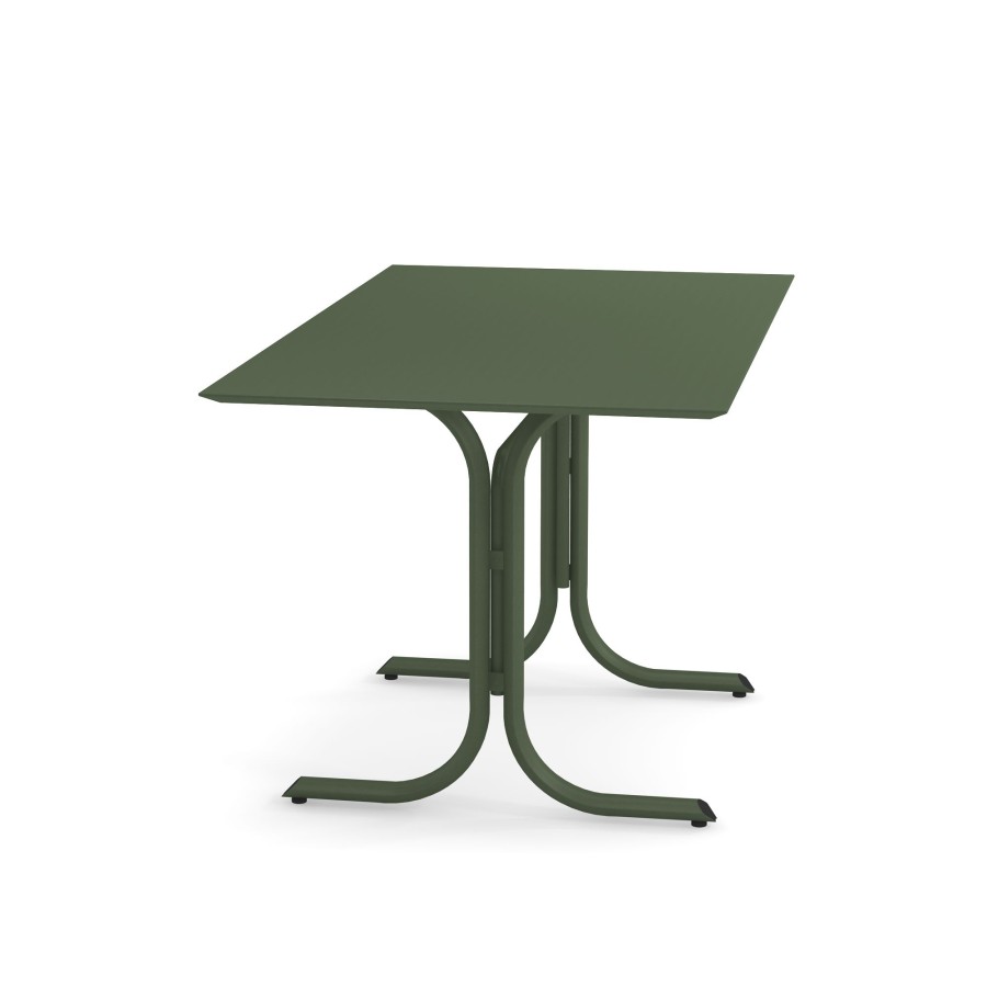 Tabelle EMU | Tavolo Bordo Basso Da Giardino 80X140 / Esterno In Acciaio - Collezione Table System