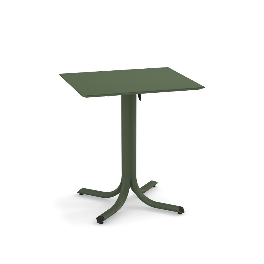 Tabelle EMU | Tavolo Pieghevole Da Giardino Bordo Basso 70X60 / Esterno In Acciaio - Collezione Table System