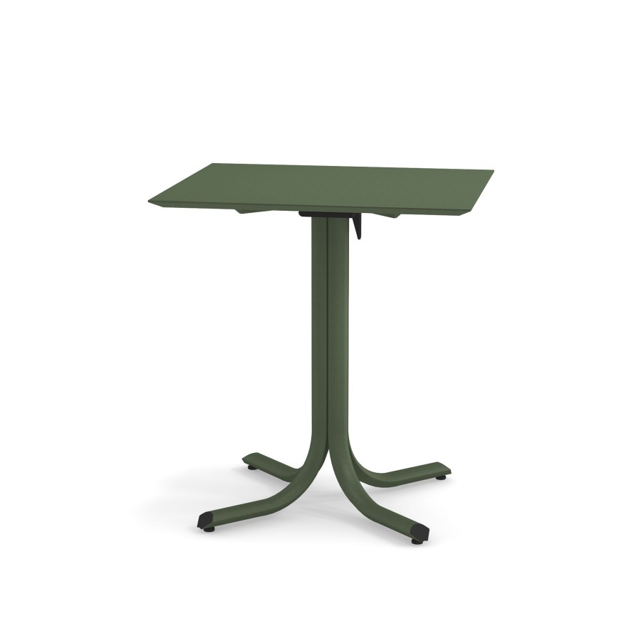 Tabelle EMU | Tavolo Pieghevole Da Giardino Bordo Basso 70X60 / Esterno In Acciaio - Collezione Table System